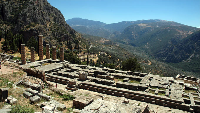 Reste des Apollon Tempel