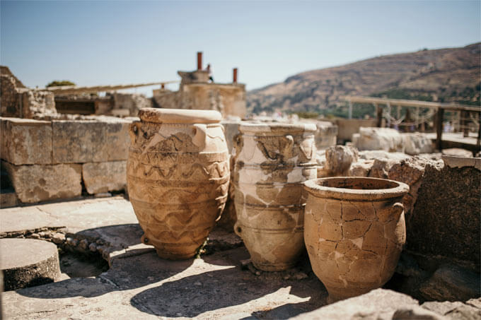 Krüge im Palast von Knossos