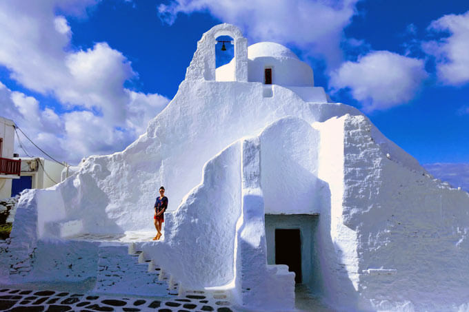 an der Paraportiani Kirche auf Mykonos